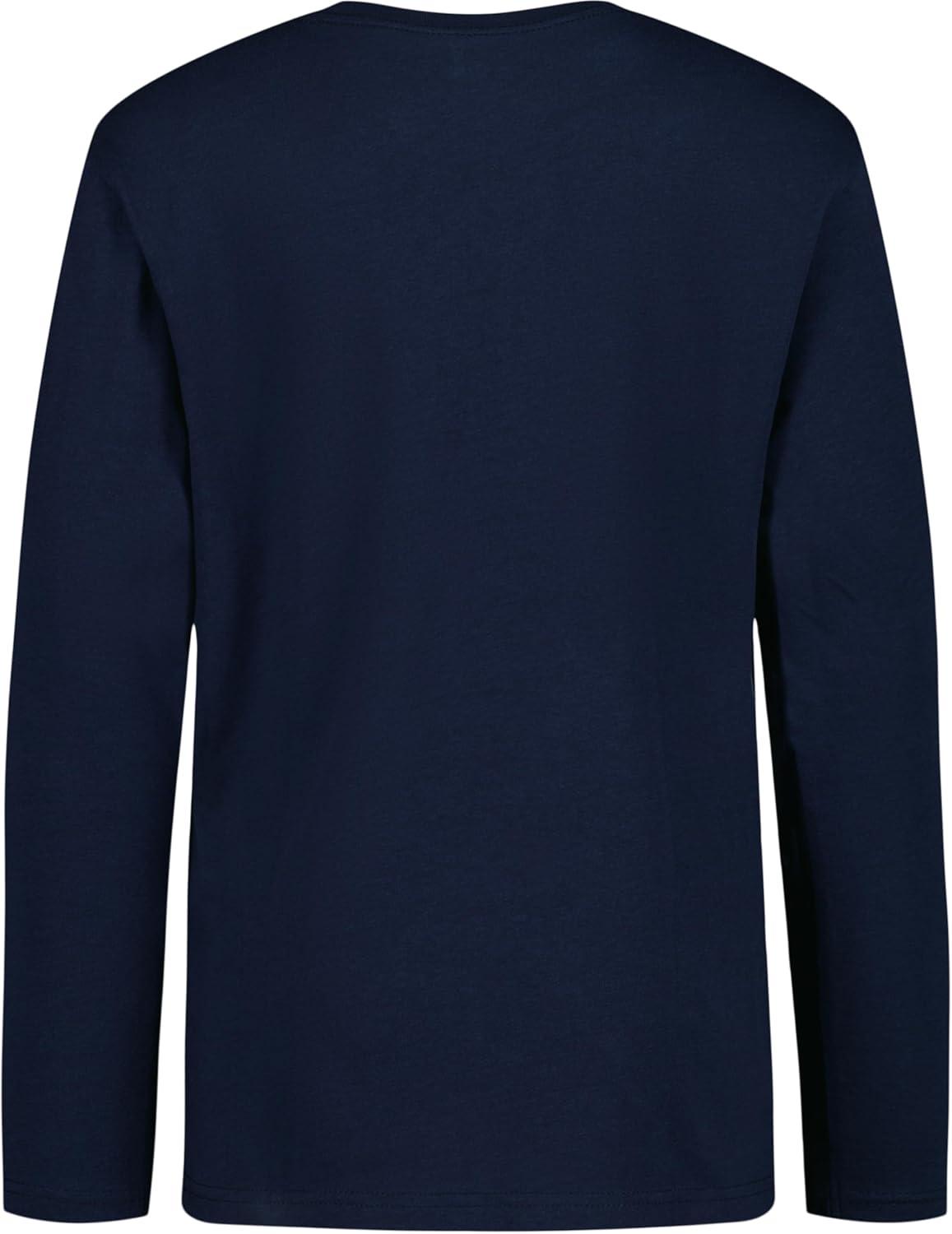 imageNautica Boys Long Sleeve Screen Print Graphic TShirtChain Stitch Navy Seas