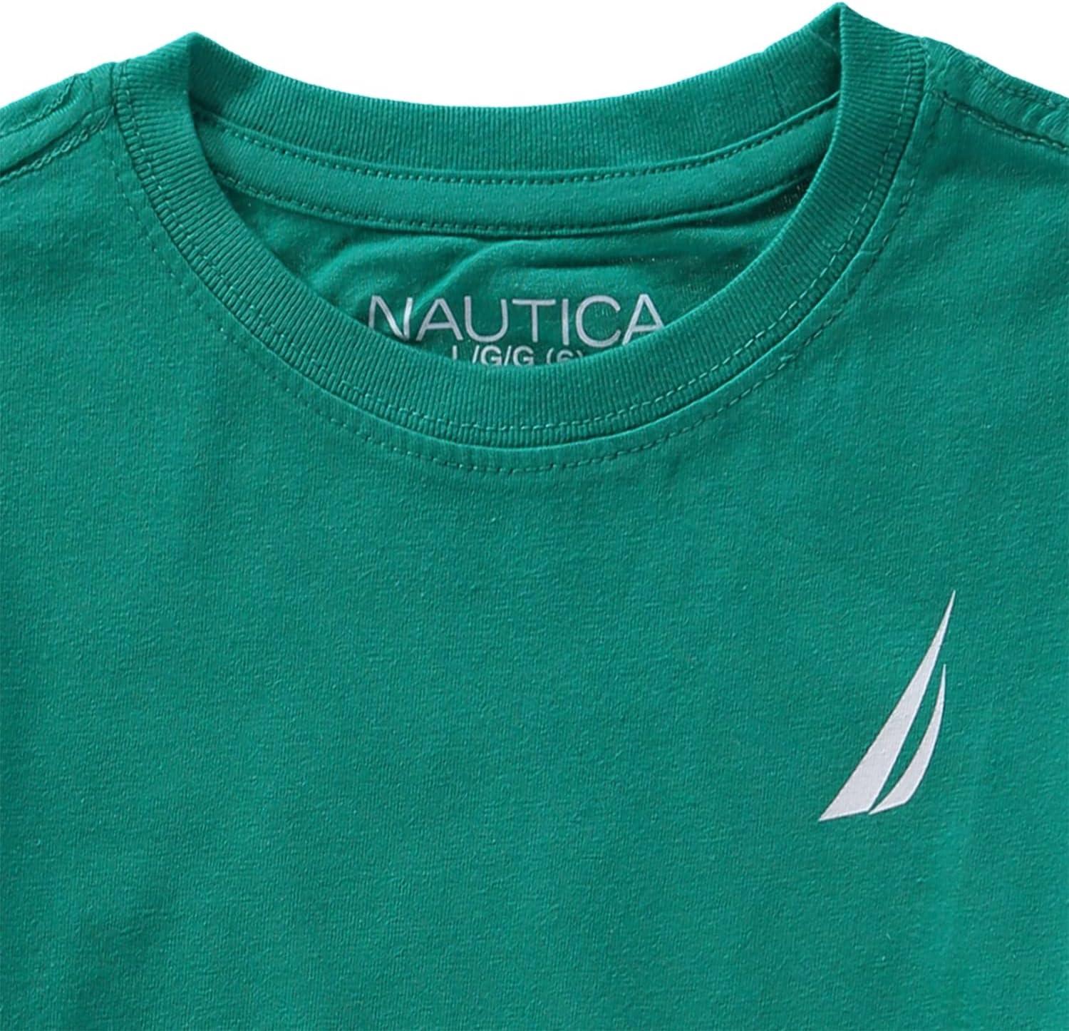 imageNautica Boys Long Sleeve Screen Print Graphic TShirtGreen Lake 2c Icon