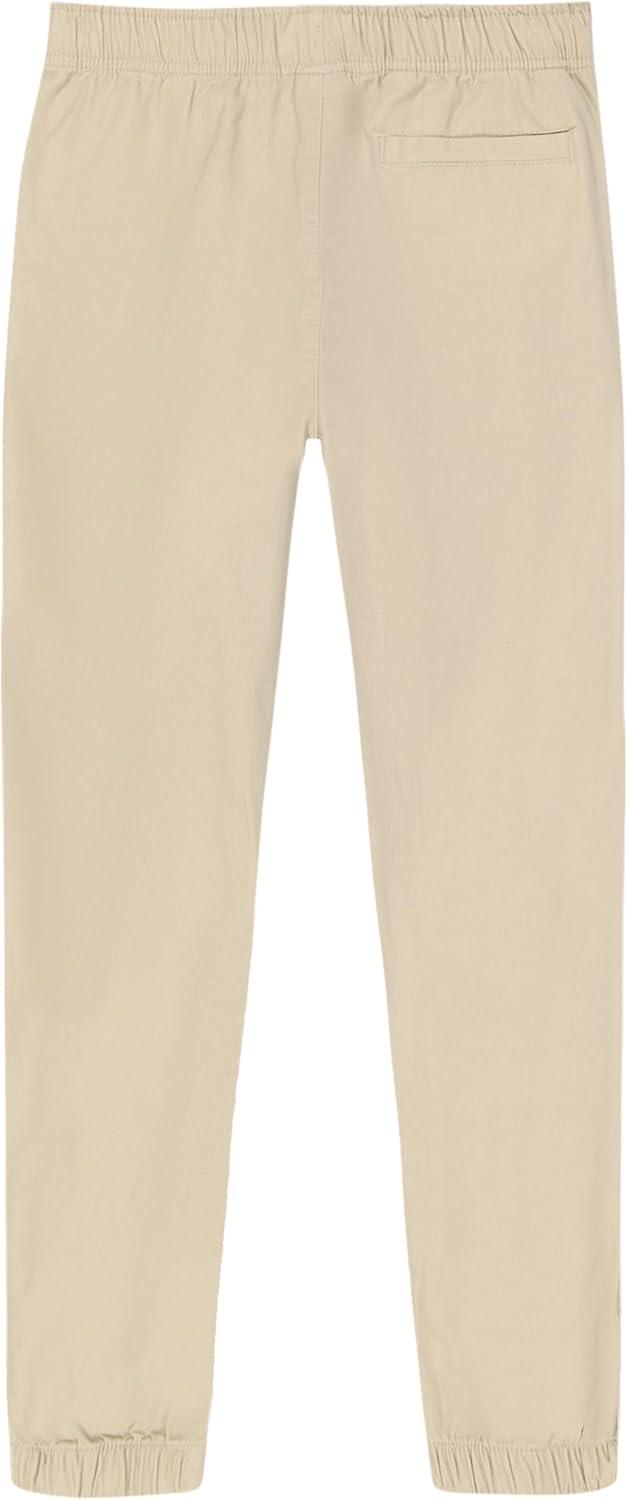 imageNautica Boys Pullon Twill Jogger Pant Drawstring ClosureIsland Fossil