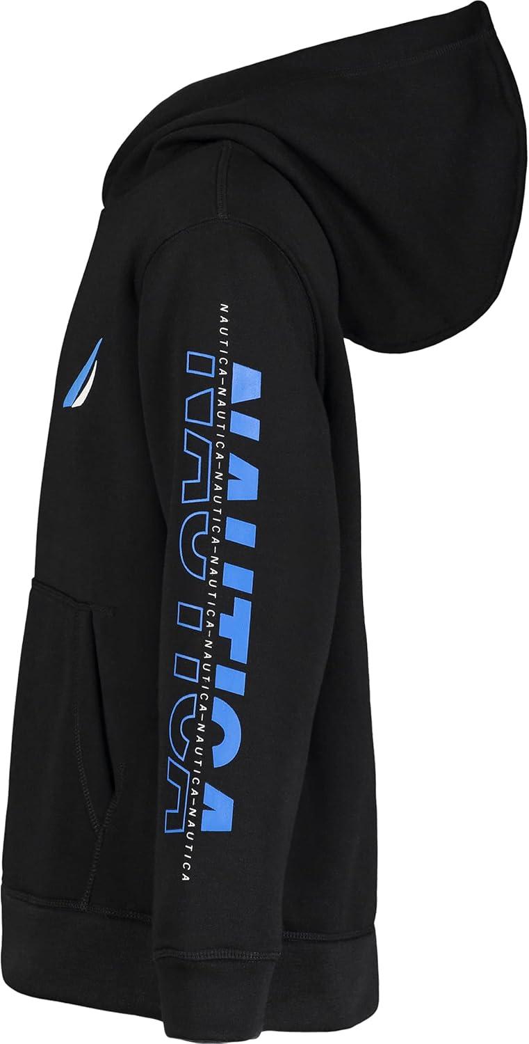 imageNautica Boys Pullover Fleece Hoodie SweatshirtBlack