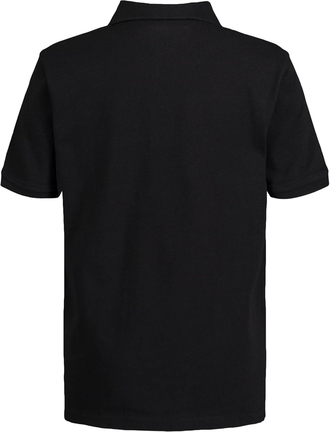 imageNautica Boys Short Sleeve Anchor Polo Button Closure Soft amp Comfortable Pique FabricBlack