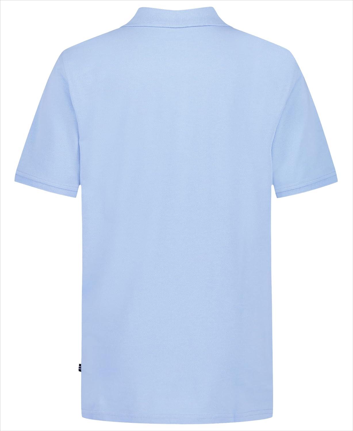 imageNautica Boys Short Sleeve Anchor Polo Button Closure Soft amp Comfortable Pique FabricBlue Bell