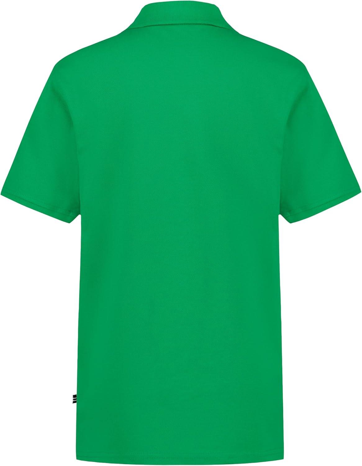 imageNautica Boys Short Sleeve Anchor Polo Button Closure Soft amp Comfortable Pique FabricBright Green