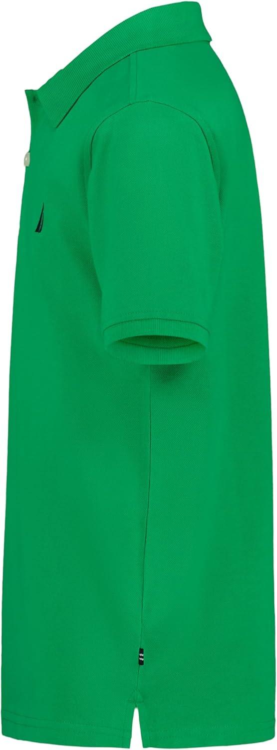 imageNautica Boys Short Sleeve Anchor Polo Button Closure Soft amp Comfortable Pique FabricBright Green