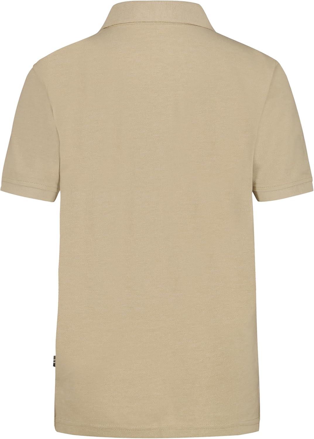 imageNautica Boys Short Sleeve Anchor Polo Button Closure Soft amp Comfortable Pique FabricFeather Grey Heather