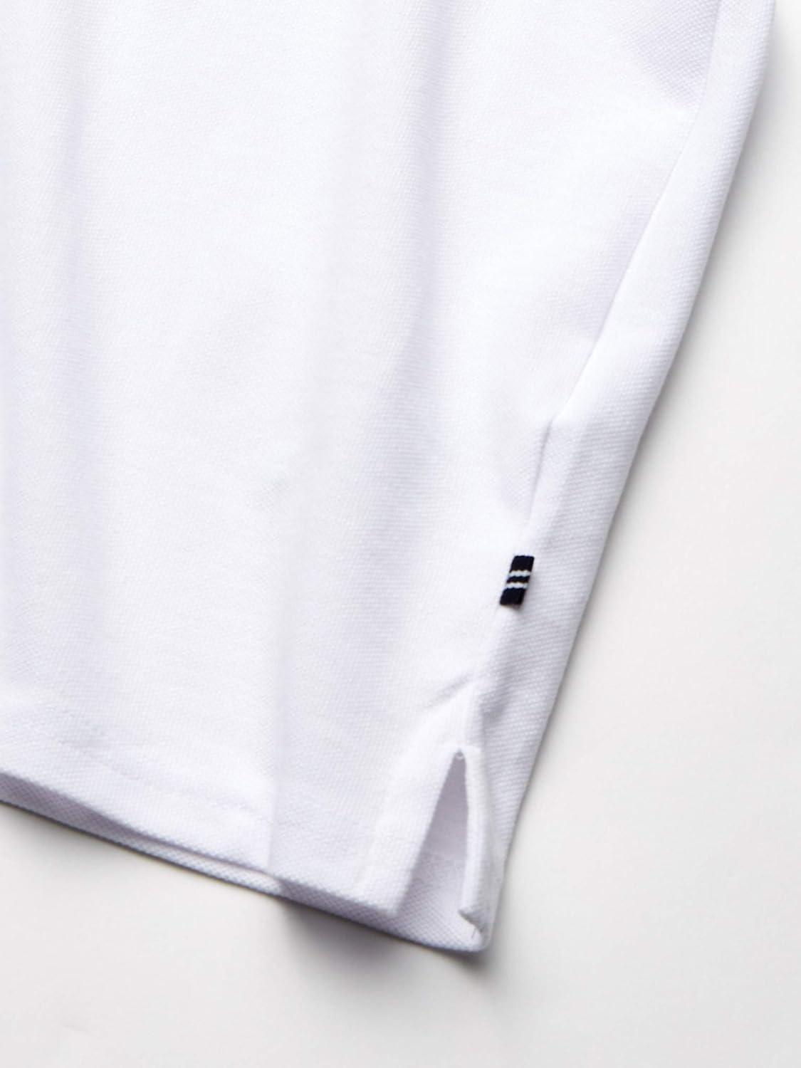 imageNautica Boys Short Sleeve Anchor Polo Button Closure Soft amp Comfortable Pique FabricLegacy White