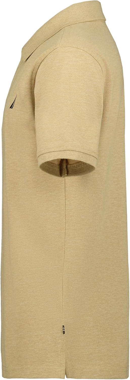 imageNautica Boys Short Sleeve Anchor Polo Button Closure Soft amp Comfortable Pique FabricSandy Bar Heather