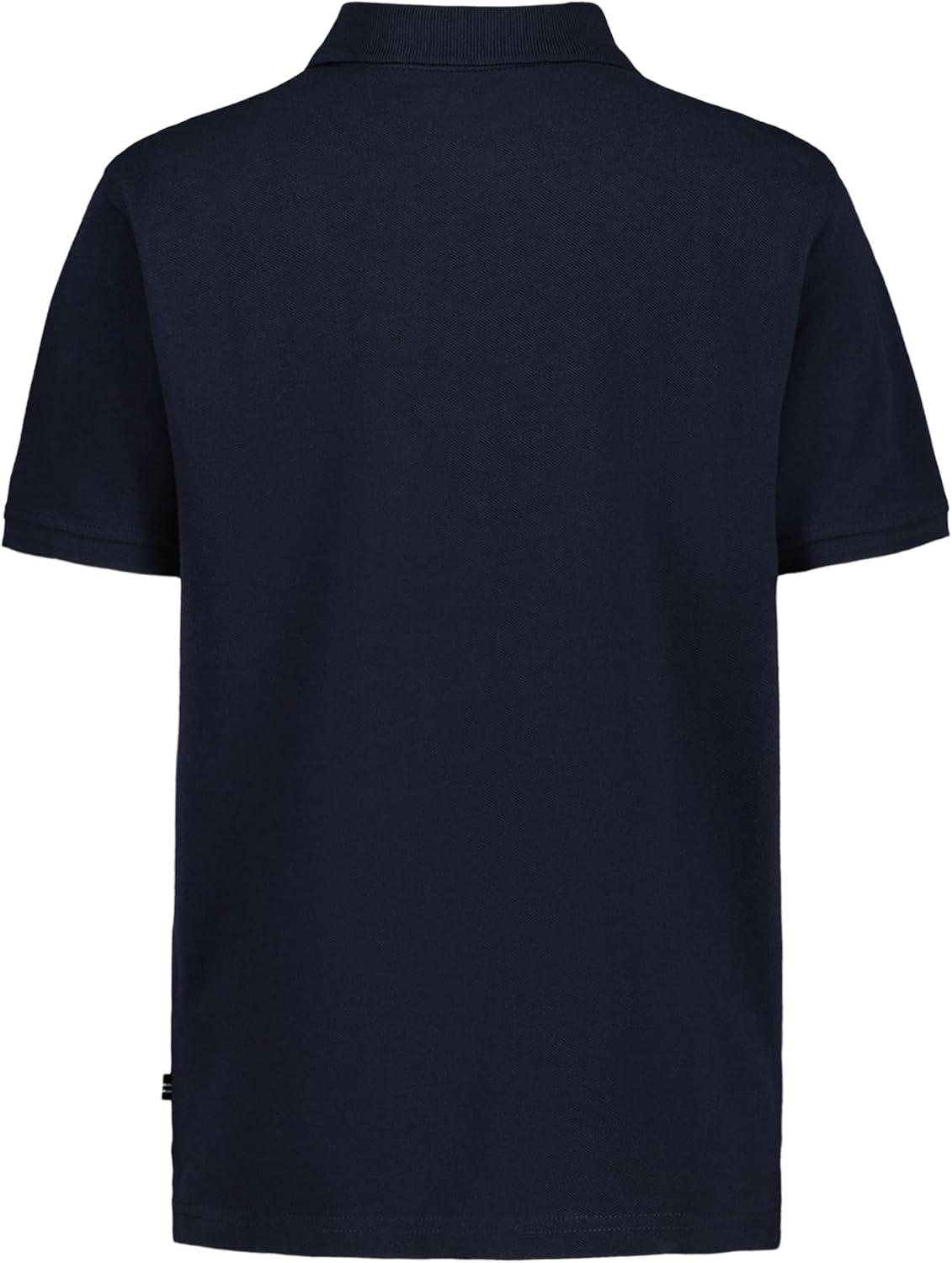 imageNautica Boys Short Sleeve Anchor Polo Button Closure Soft amp Comfortable Pique FabricSport Navy