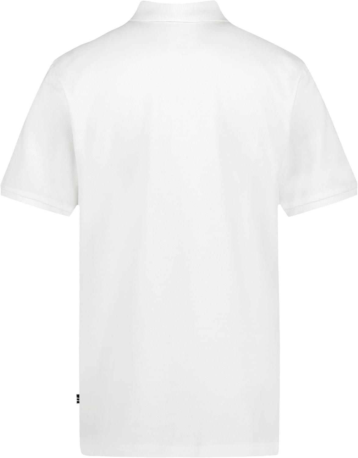 imageNautica Boys Short Sleeve Anchor Polo Button Closure Soft amp Comfortable Pique FabricWhite