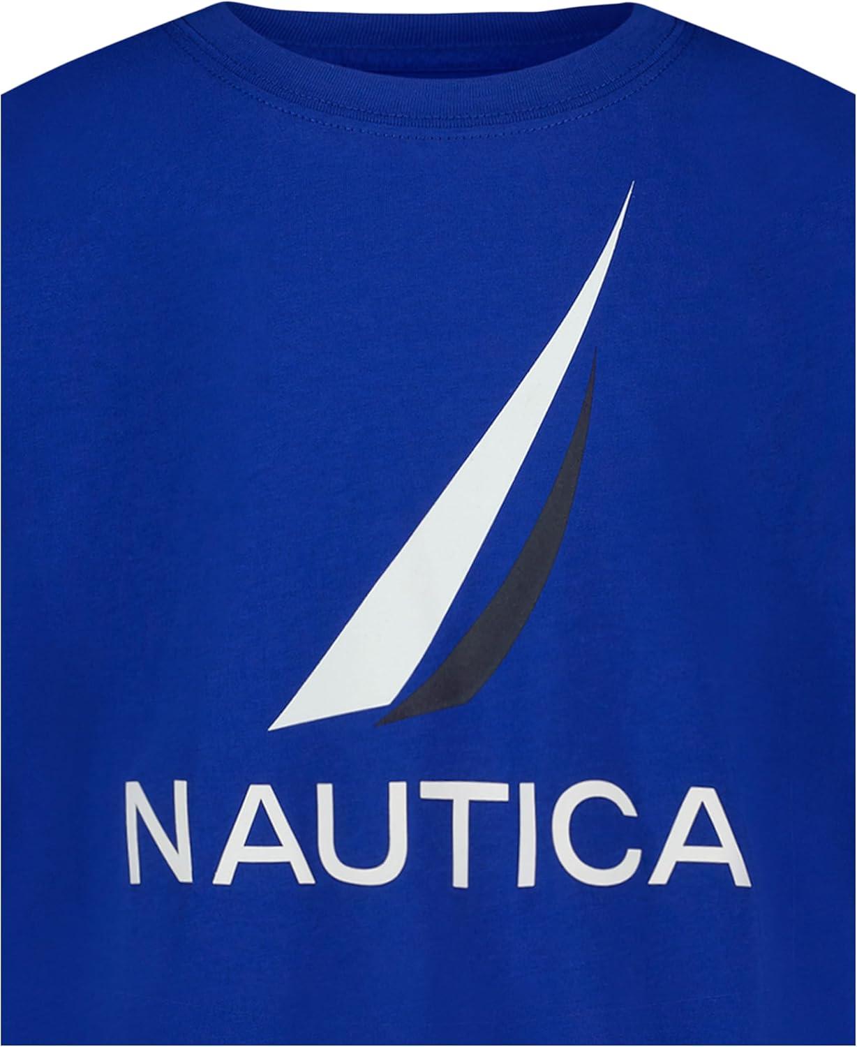 imageNautica Boys Short Sleeve JClass Logo Crew Neck TShirt Soft Comfortable Relaxed FitJclass Cobalt