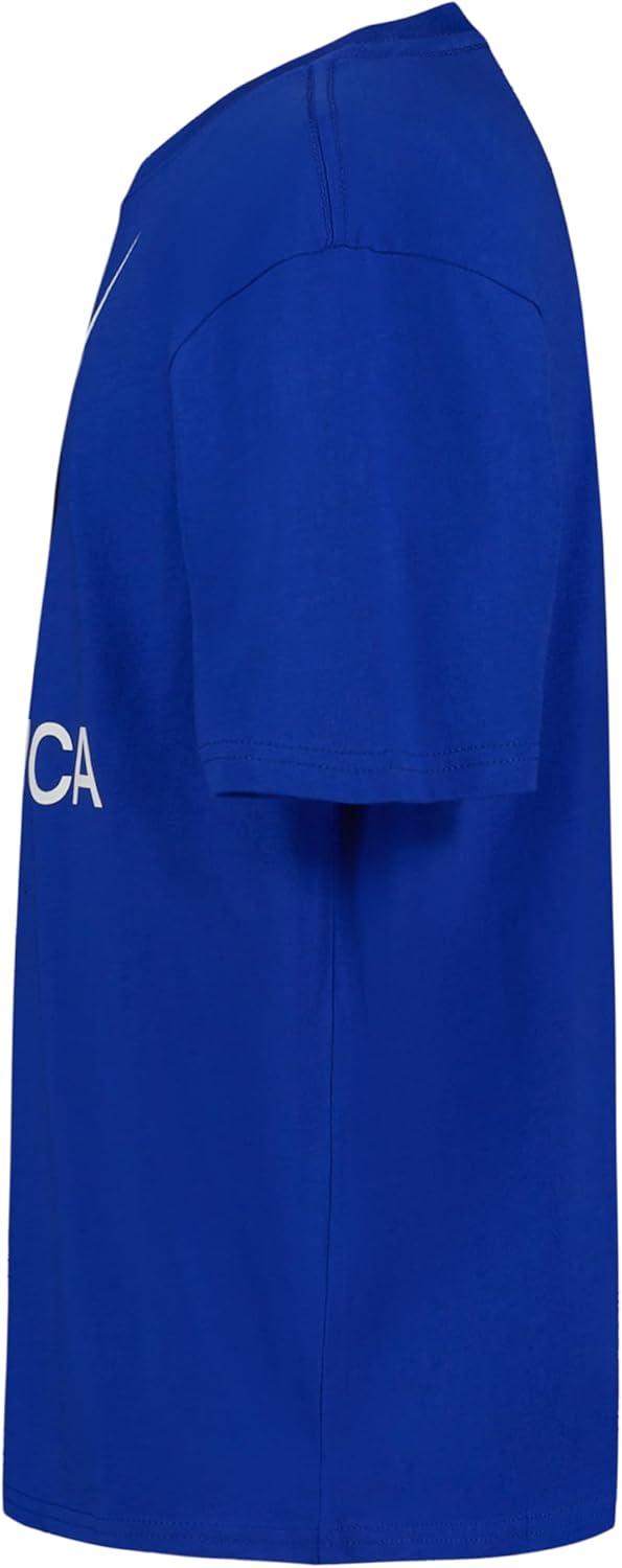 imageNautica Boys Short Sleeve JClass Logo Crew Neck TShirt Soft Comfortable Relaxed FitJclass Cobalt