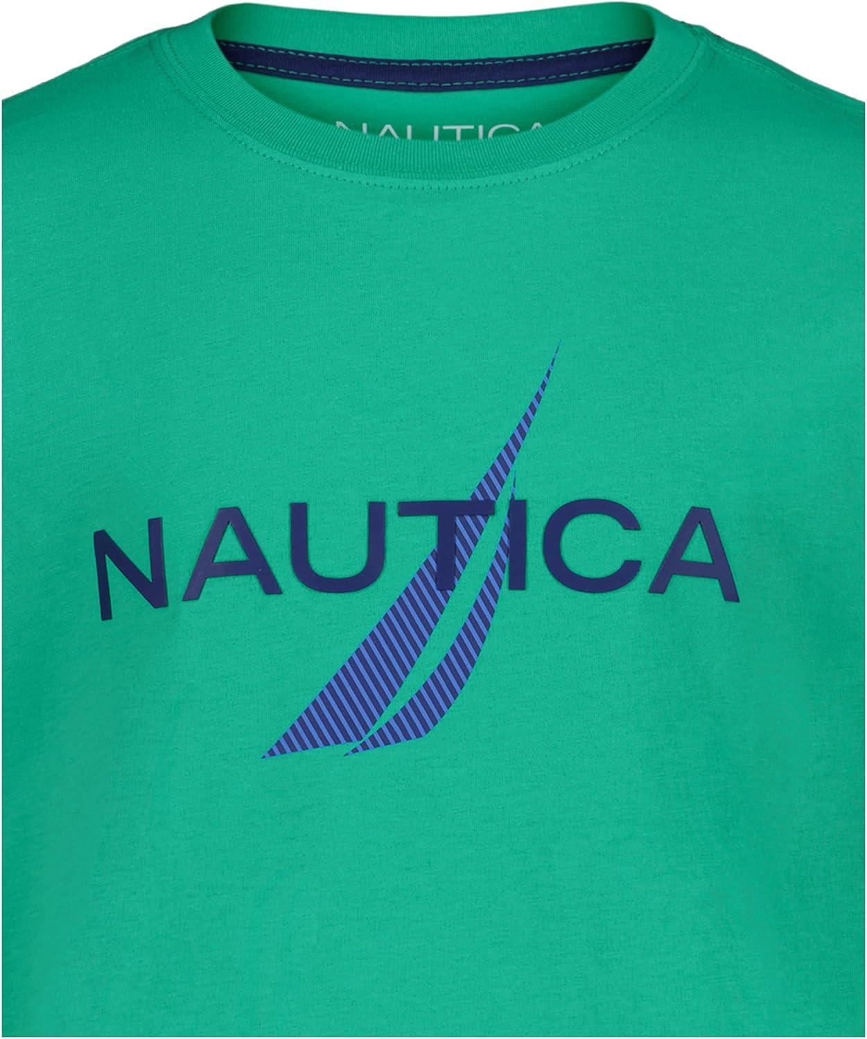 imageNautica Boys Short Sleeve JClass Logo Crew Neck TShirt Soft Comfortable Relaxed FitLayered Jclass Gum Drop