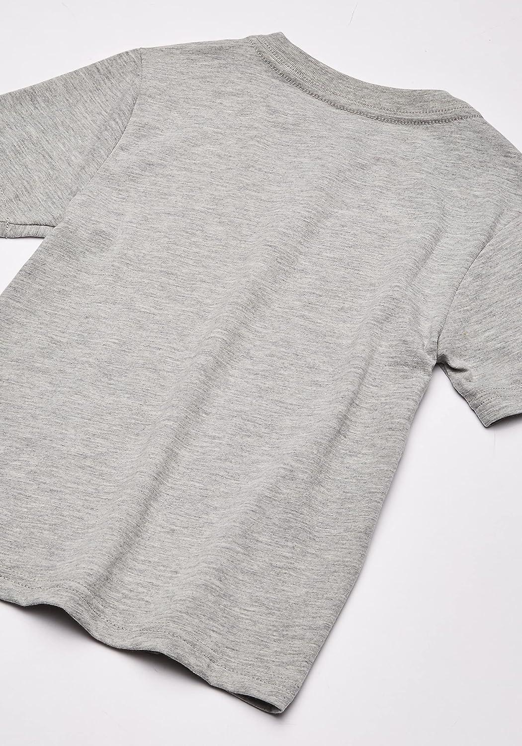 imageNautica Boys Short Sleeve Solid VNeck TShirt Soft Comfortable Relaxed FitGrey Heather