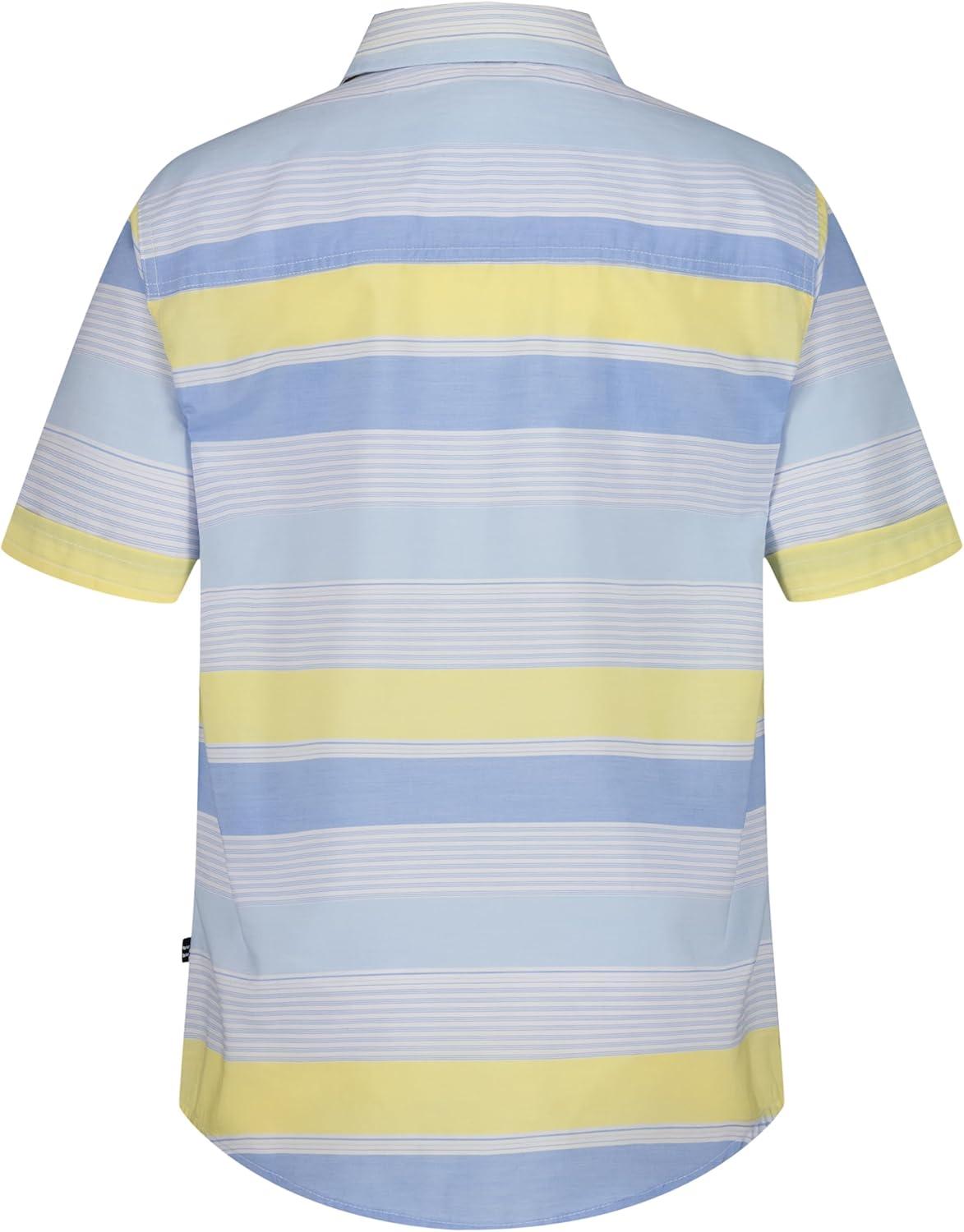 imageNautica Boys Short Sleeve Woven ButtonDown Shirt Light Weight amp BreathableIrregular Stripe Allure