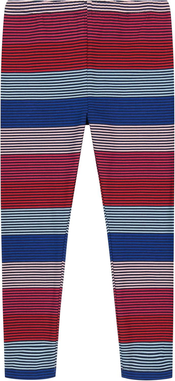 imageNautica Girls Leggings Full Length Pullon Stretch Pants with Elastic Waistband amp Logo DetailPeacoat Stripe