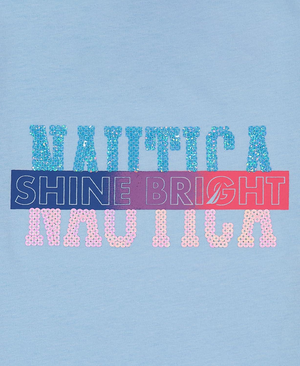 imageNautica Girls Short Sleeve Legacy TShirt with Flip Sequin Design Cotton Tee with Tagless InteriorDutch Canal
