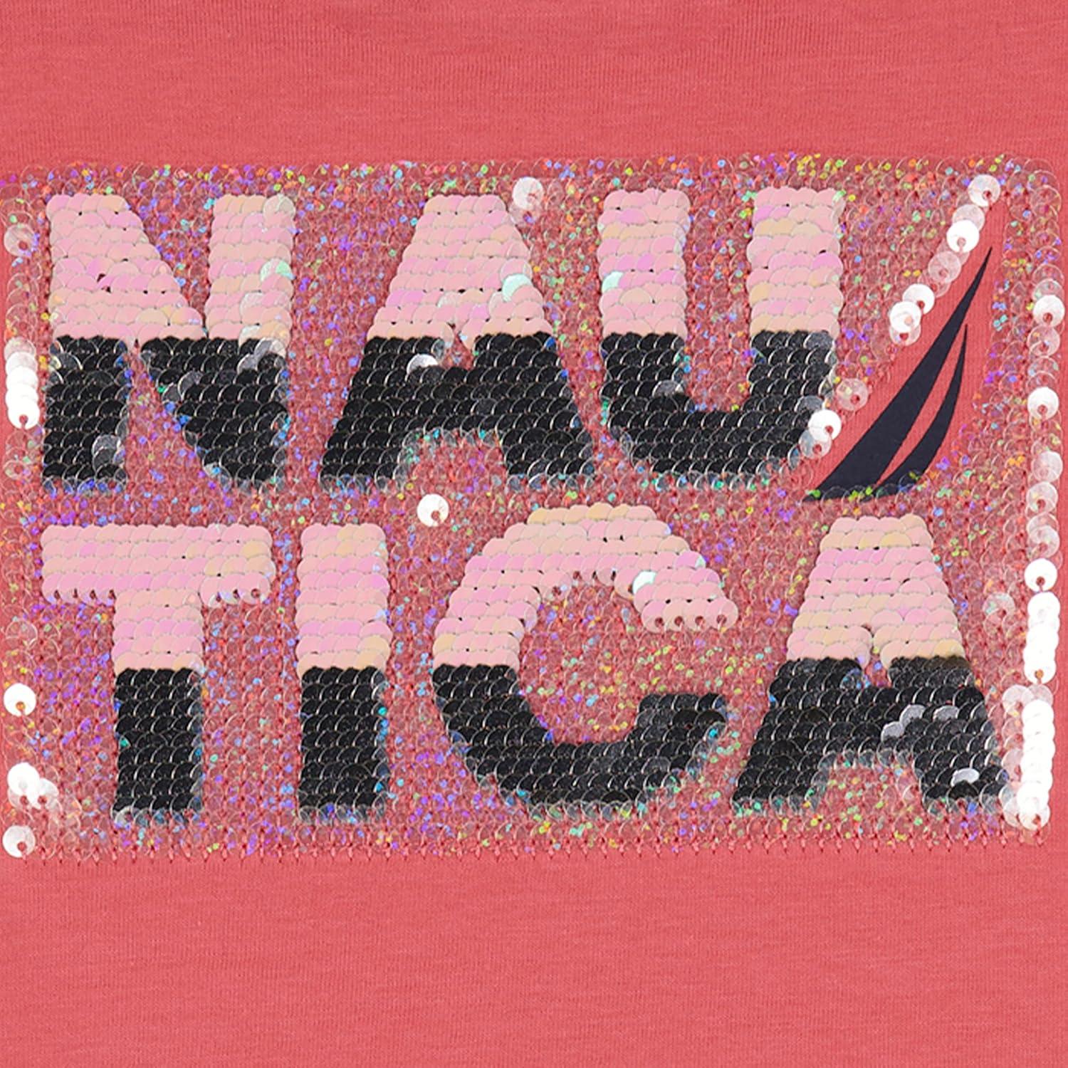 imageNautica Girls Short Sleeve Legacy TShirt with Flip Sequin Design Cotton Tee with Tagless InteriorRapture Magic Sequin