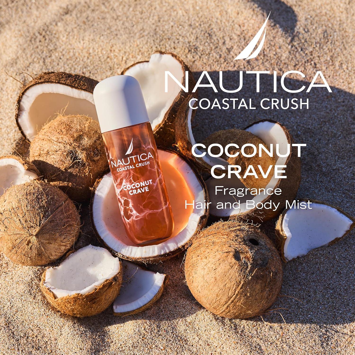 imageNautica Peach Bite a Refreshing Gourmand Hair amp Body Mist for Women Notes of Peach Iced Tea Peony and Blond Woods Accord Long Lasting 80 fl ozCoconut Crave