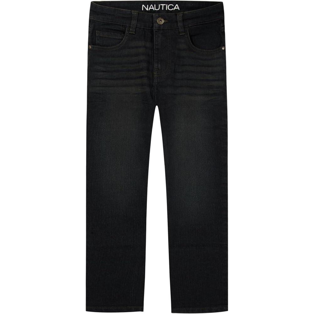 imageNautica Boys Classic Fit Straight Leg Denim Jeans 5Pocket Style Zipper Fly amp Button ClosureReservoir