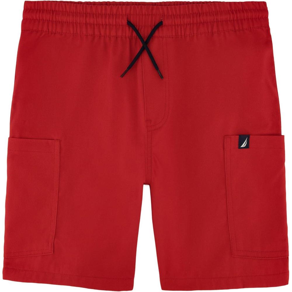 imageNautica Boys Pullon Cargo Shorts Drawstring ClosureCardinal