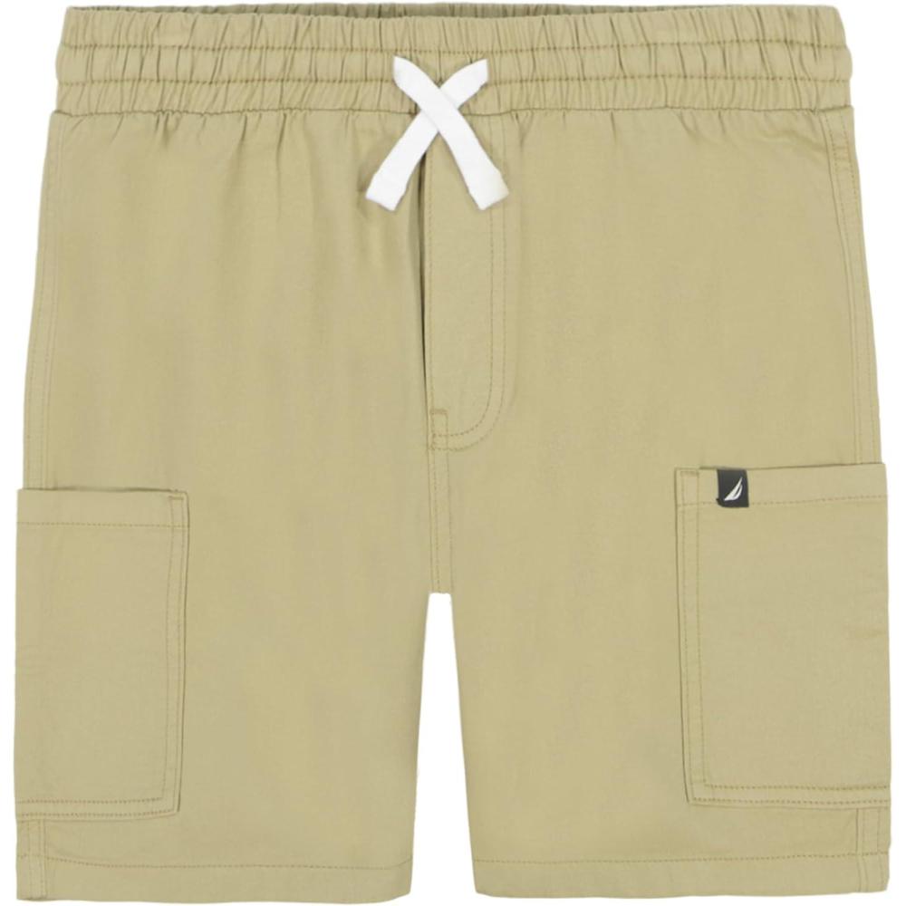 imageNautica Boys Pullon Cargo Shorts Drawstring ClosureKhaki