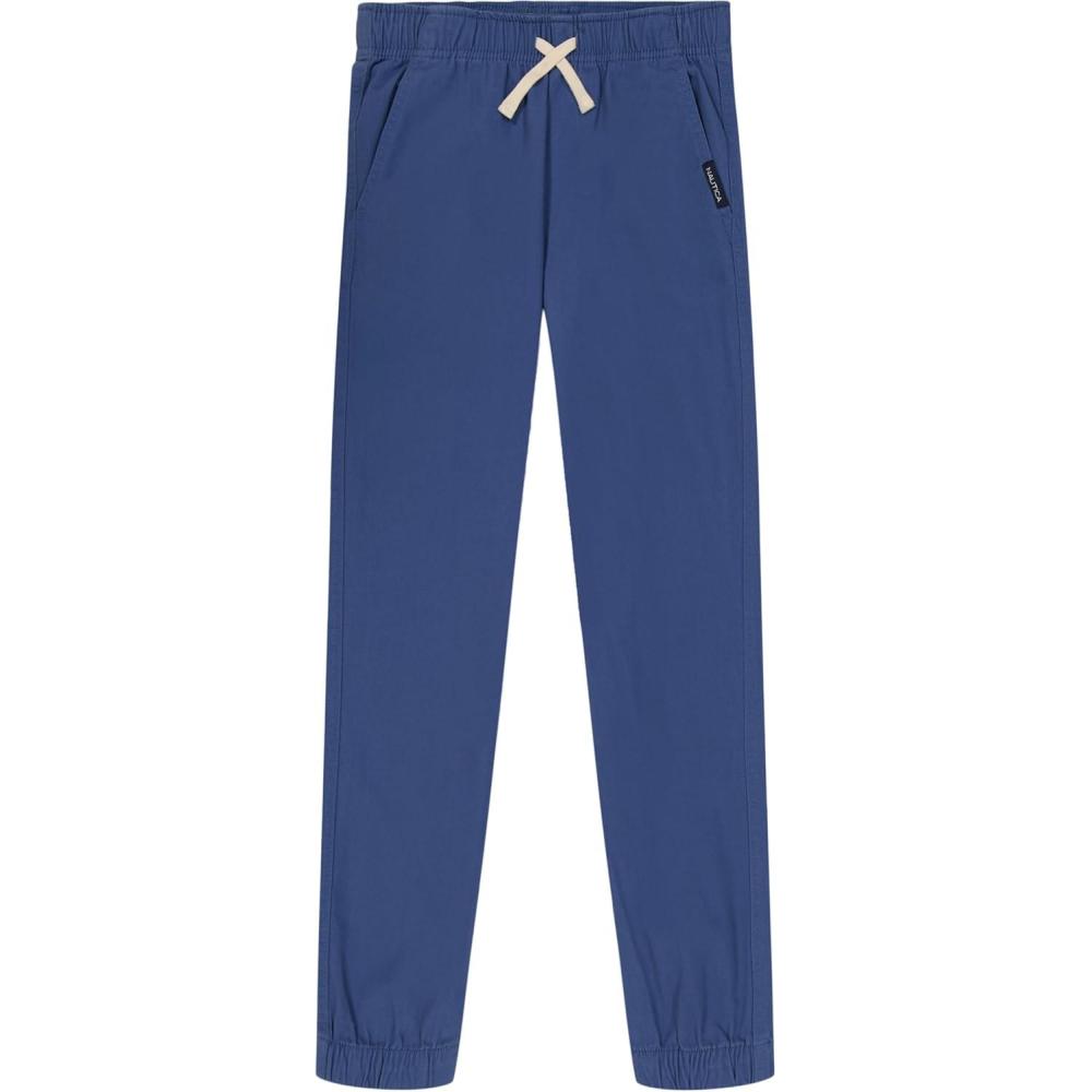 imageNautica Boys Pullon Twill Jogger Pant Drawstring ClosureTrue Navy