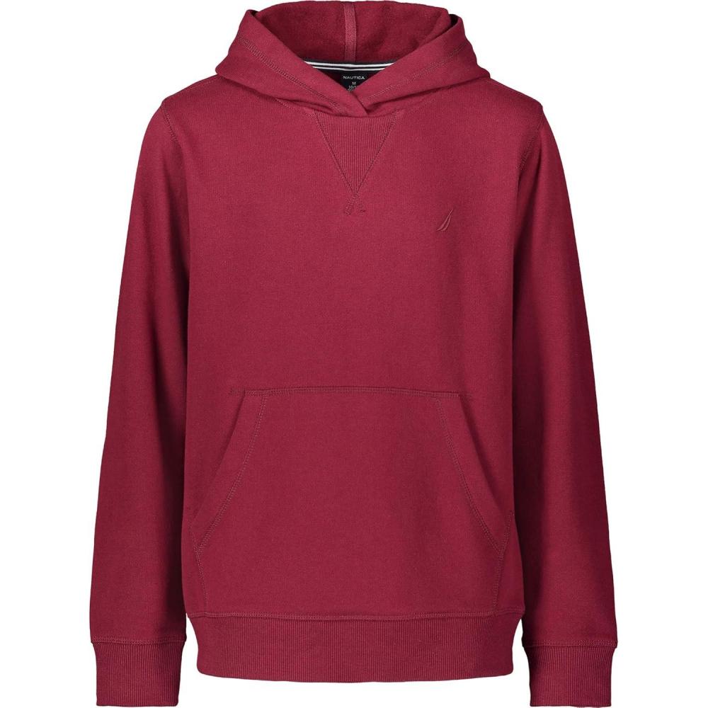 imageNautica Boys Pullover Fleece Hoodie SweatshirtBurgundy