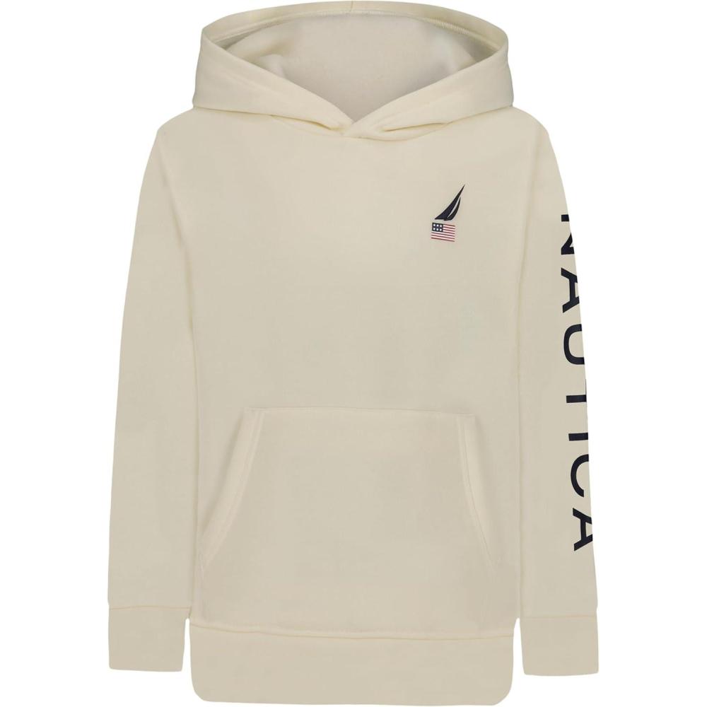 imageNautica Boys Pullover Fleece Hoodie SweatshirtUsa Flag Turtle Dove