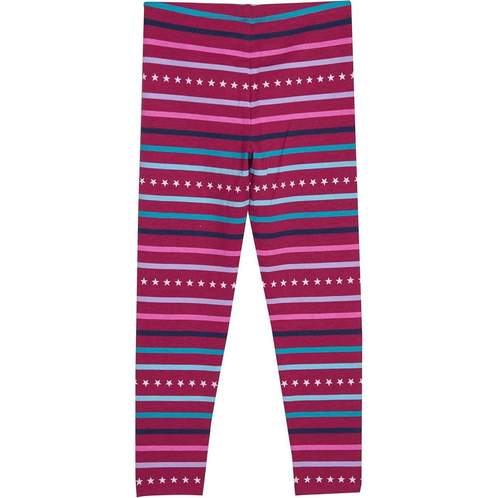 imageNautica Girls Leggings Full Length Pullon Stretch Pants with Elastic Waistband amp Logo DetailRasberry Stripes
