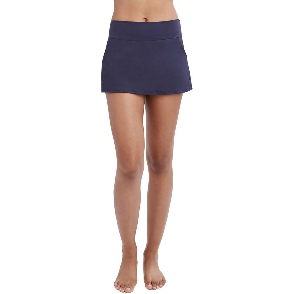 imageNautica Womens Swim Skirt QuickDry Swim Shorts Tummy Control Skort Pockets Volley ShortsNavy