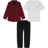 Whit Heather/Plaid/Deel Black