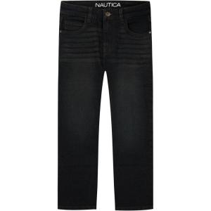 Nautica Boys’ Classic Fit Straight Leg Denim Jeans, 5-Pocket Style, Zipper Fly & Button Closure(Reservoir)