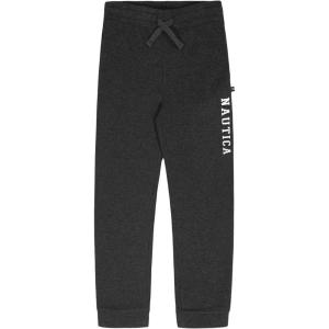 Nautica Boys’ Fleece Jogger Sweatpants(Solid Coal Heather)