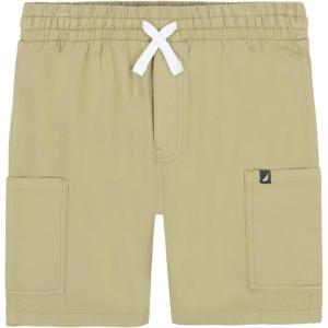 Nautica Boys’ Pull-on Cargo Shorts, Drawstring Closure(Khaki)
