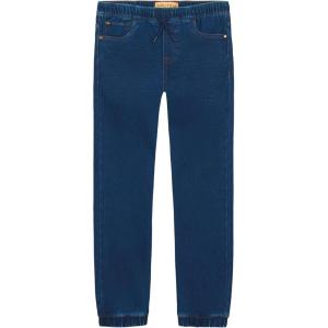 Nautica Boys’ Pull-on Stretch Denim Jogger-Style Jeans, 5-Pocket Style & Drawstring Closure(Medium Blue)