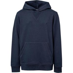 Nautica Boys’ Pullover Fleece Hoodie Sweatshirt(Navy)