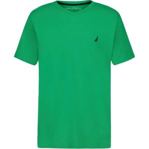 Nautica Boys’ Short Sleeve Solid V-Neck T-Shirt, Soft, Comfortable, Relaxed Fit(Bright Green)