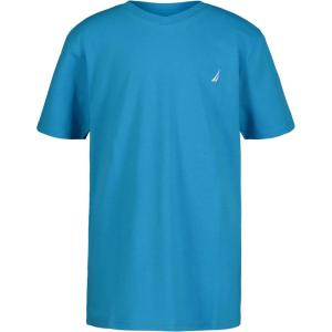 Nautica Boys’ Short Sleeve Solid V-Neck T-Shirt, Soft, Comfortable, Relaxed Fit(Hawaiian Ocean)