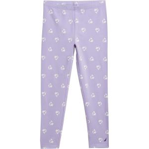 Nautica Girls’ Leggings, Full Length Pull-on Stretch Pants with Elastic Waistband & Logo Detail(Lavender Mermaid)