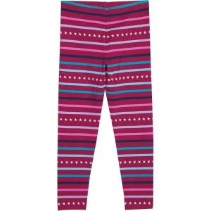 Nautica Girls’ Leggings, Full Length Pull-on Stretch Pants with Elastic Waistband & Logo Detail(Rasberry Stripes)