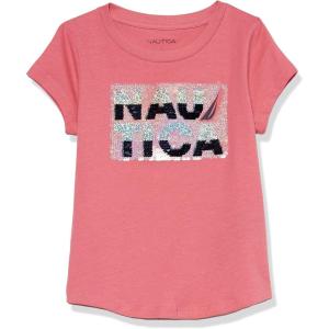 Nautica Girls Short Sleeve Legacy T-Shirt with Flip Sequin Design, Cotton Tee with Tagless Interior(Rapture Magic Sequin)