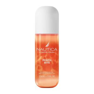 Nautica Peach Bite, a Refreshing Gourmand Hair & Body Mist for Women, Notes of Peach Iced Tea, Peony, and Blond Woods Accord, Long Lasting, 8.0 fl oz(Peach Bite)
