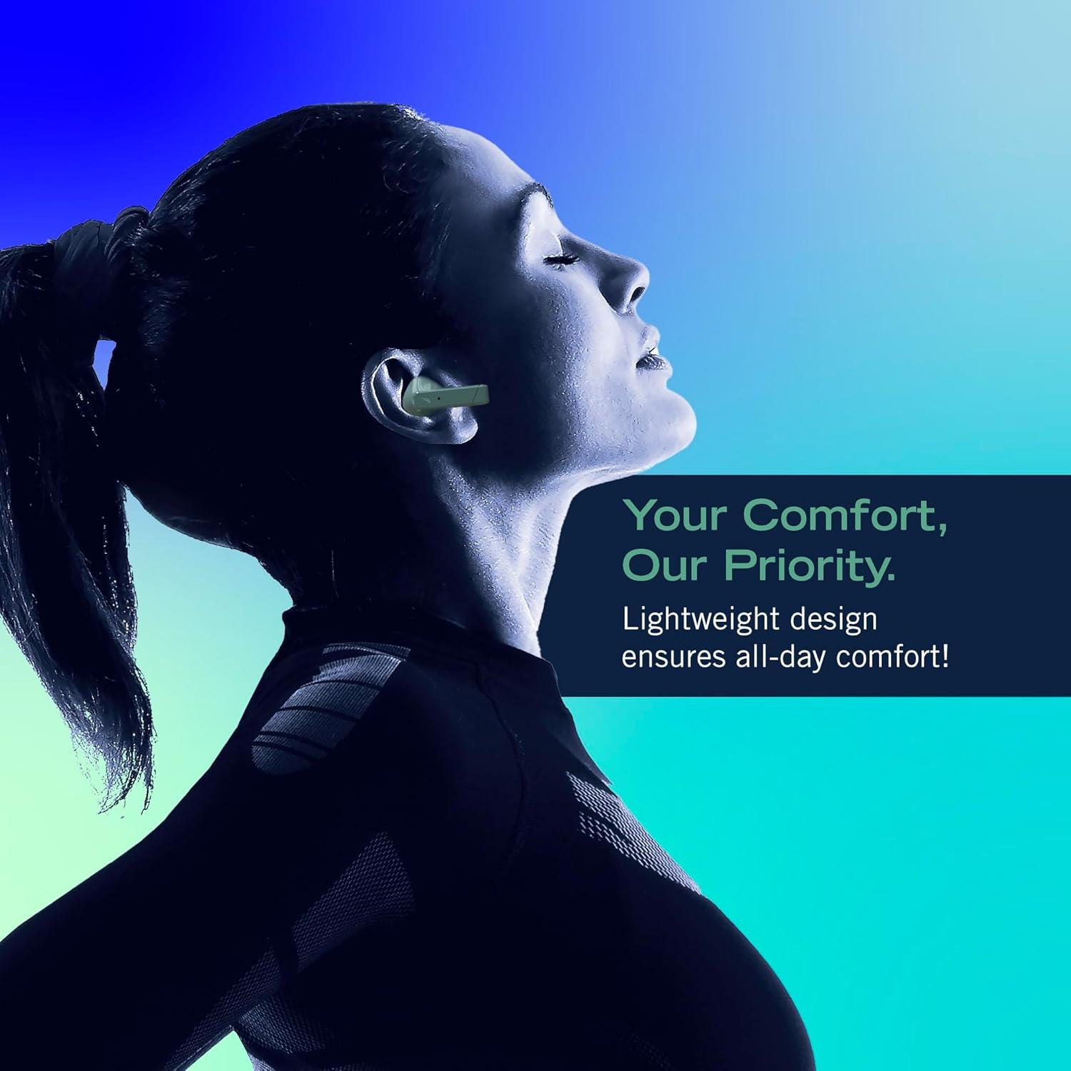 imageNautica Bluetooth Earbuds Wireless Connection 6 Hours Playtime Bluetooth 51 HandsFree Stereo Calls Fast Auto Pair IPX5 Splashproof Lightweight Transparent Design for iOS Android GreenGreen