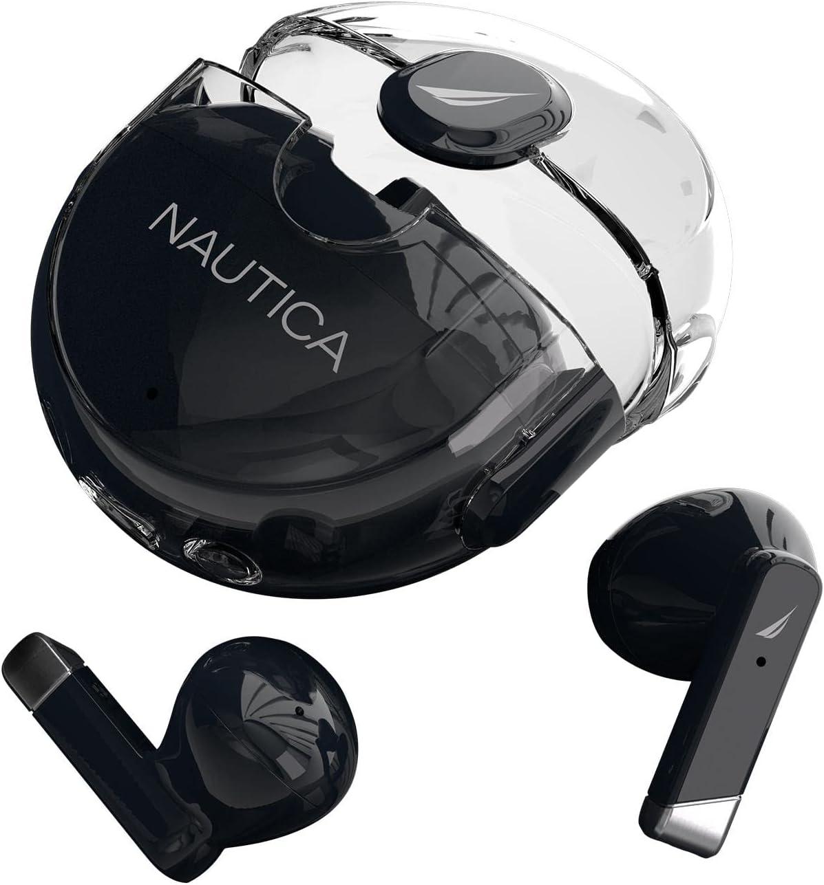 imageNautica Bluetooth Earbuds Wireless Connection 6 Hours Playtime Bluetooth 51 HandsFree Stereo Calls Fast Auto Pair IPX5 Splashproof Lightweight Transparent Design for iOS Android GreenVery Peri