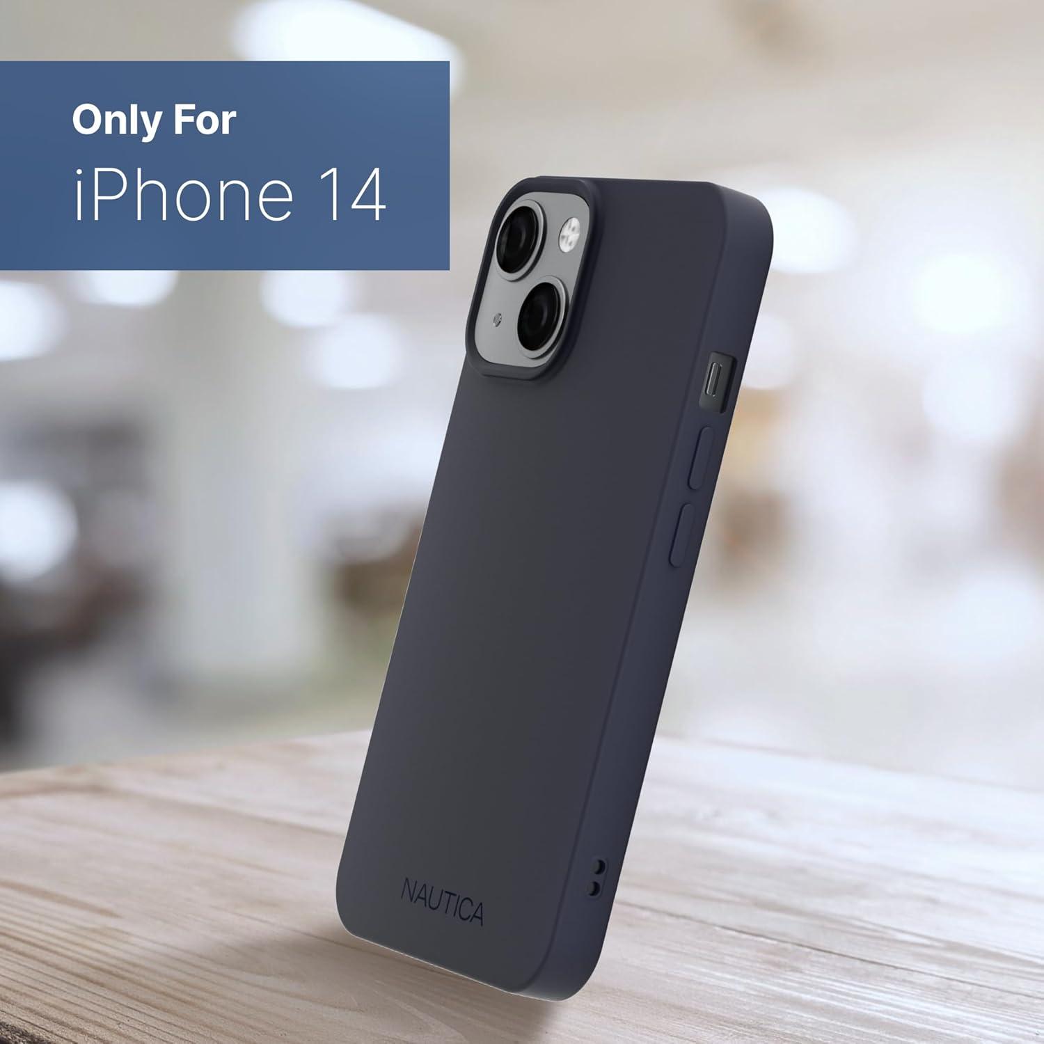 imageNautica Matte Phone Case for iPhone 14 Case with UltraLight Slim Design SoftTouch Finish AntiScratch Shockproof Protective FullBody Phone CoverNavy