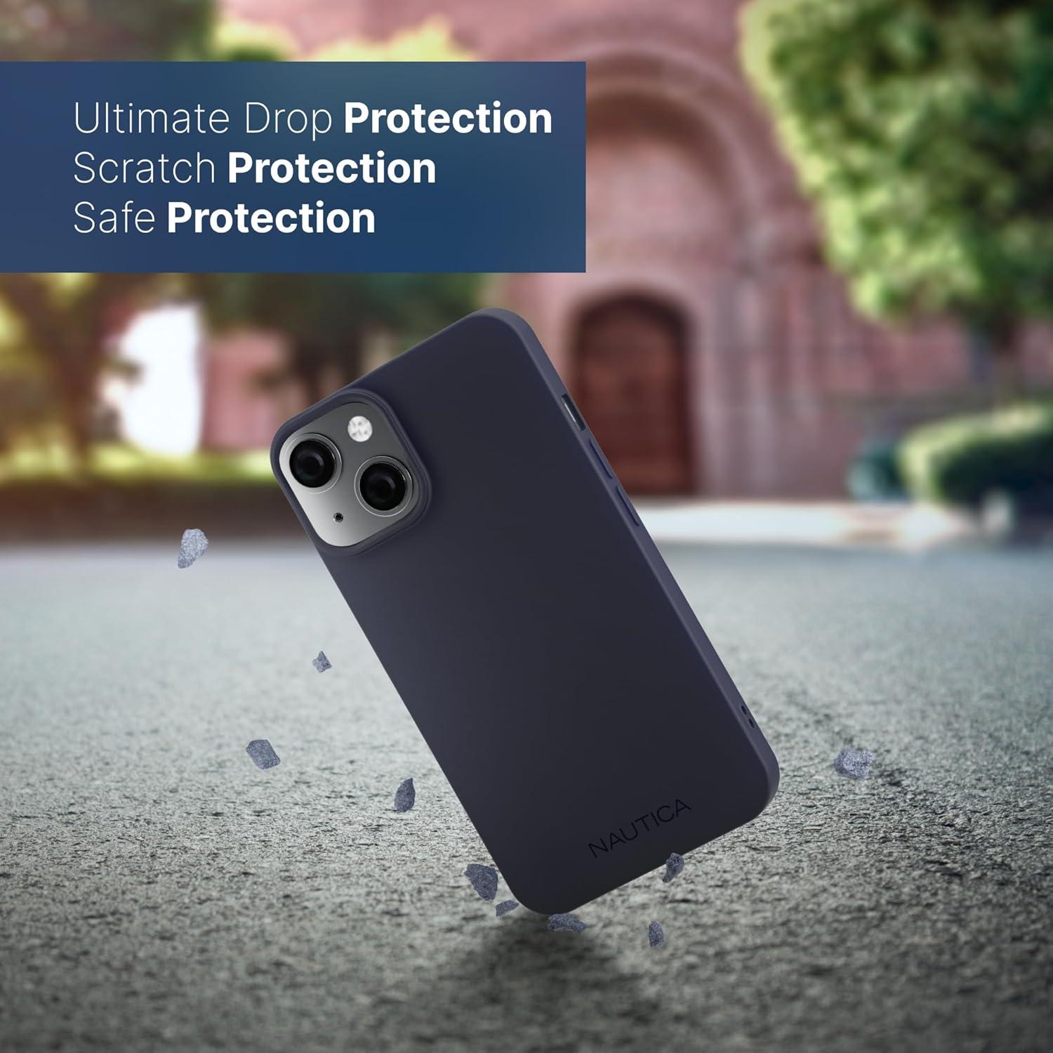 imageNautica Matte Phone Case for iPhone 14 Case with UltraLight Slim Design SoftTouch Finish AntiScratch Shockproof Protective FullBody Phone CoverNavy