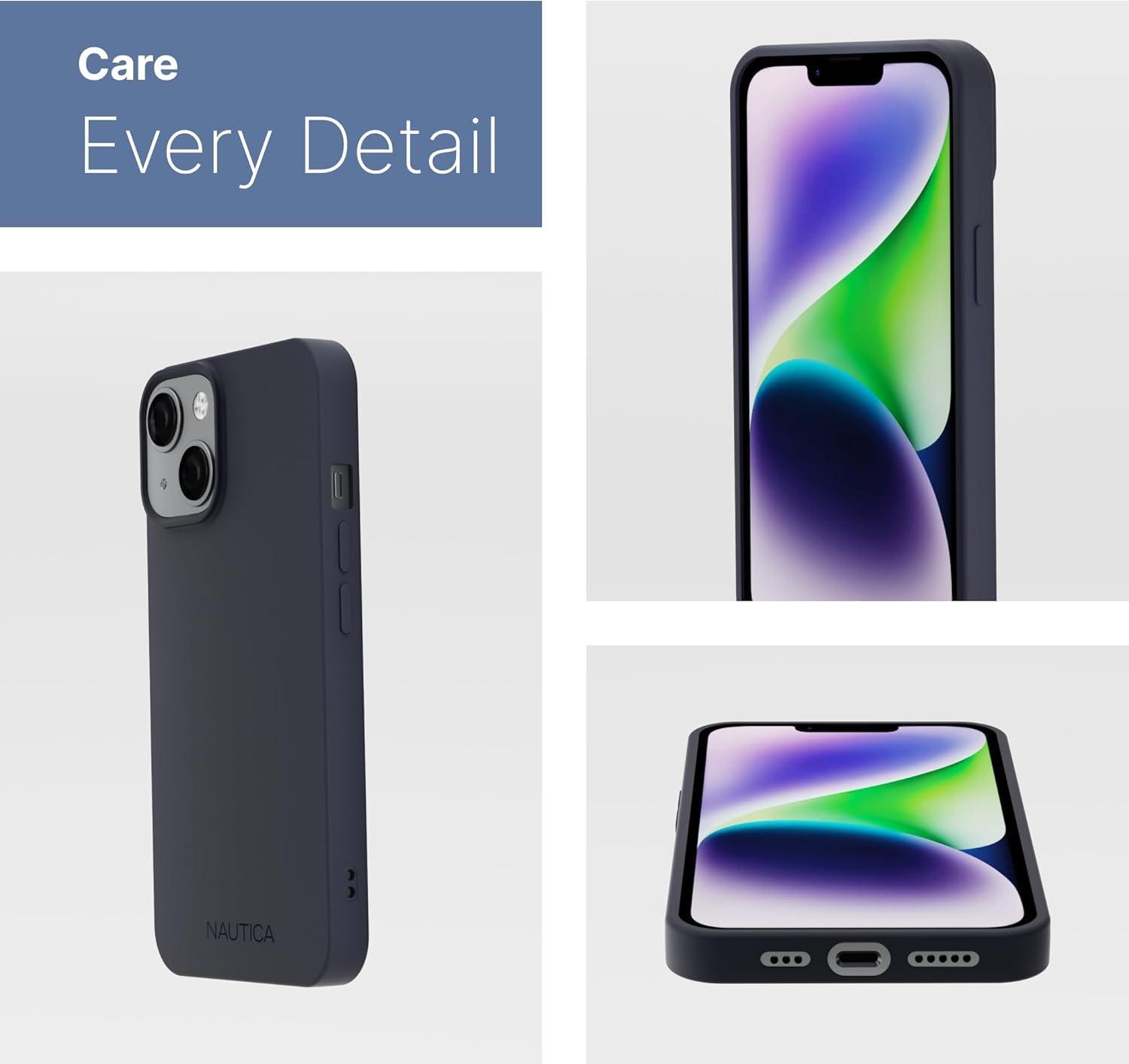 imageNautica Matte Phone Case for iPhone 14 Case with UltraLight Slim Design SoftTouch Finish AntiScratch Shockproof Protective FullBody Phone CoverNavy