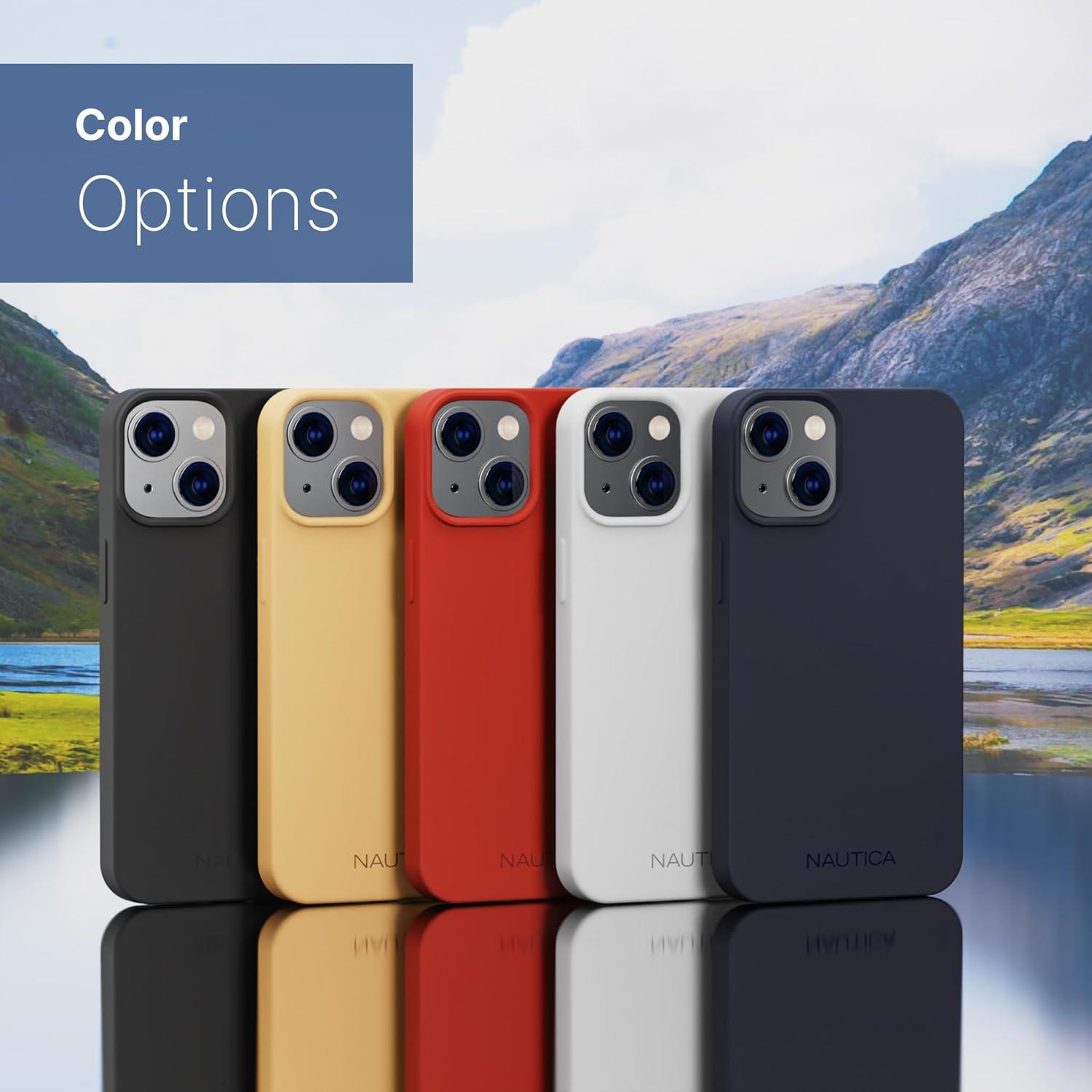 imageNautica Matte Phone Case for iPhone 14 Plus Case with UltraLight Slim Design SoftTouch Finish AntiScratch Shockproof Protective FullBody Phone CoverNavy