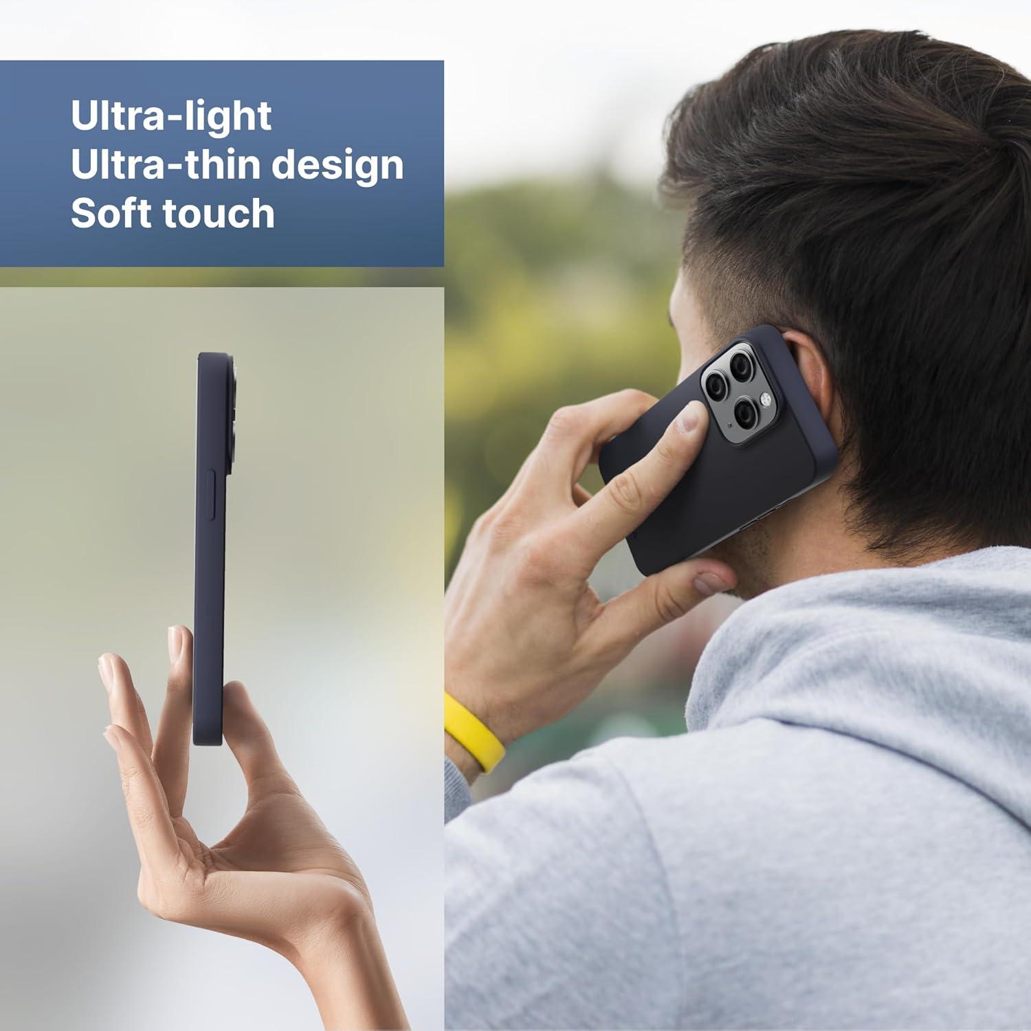 imageNautica Matte Phone Case for iPhone 14 Pro Case with UltraLight Slim Design SoftTouch Finish AntiScratch Shockproof Protective FullBody Phone CoverNavy