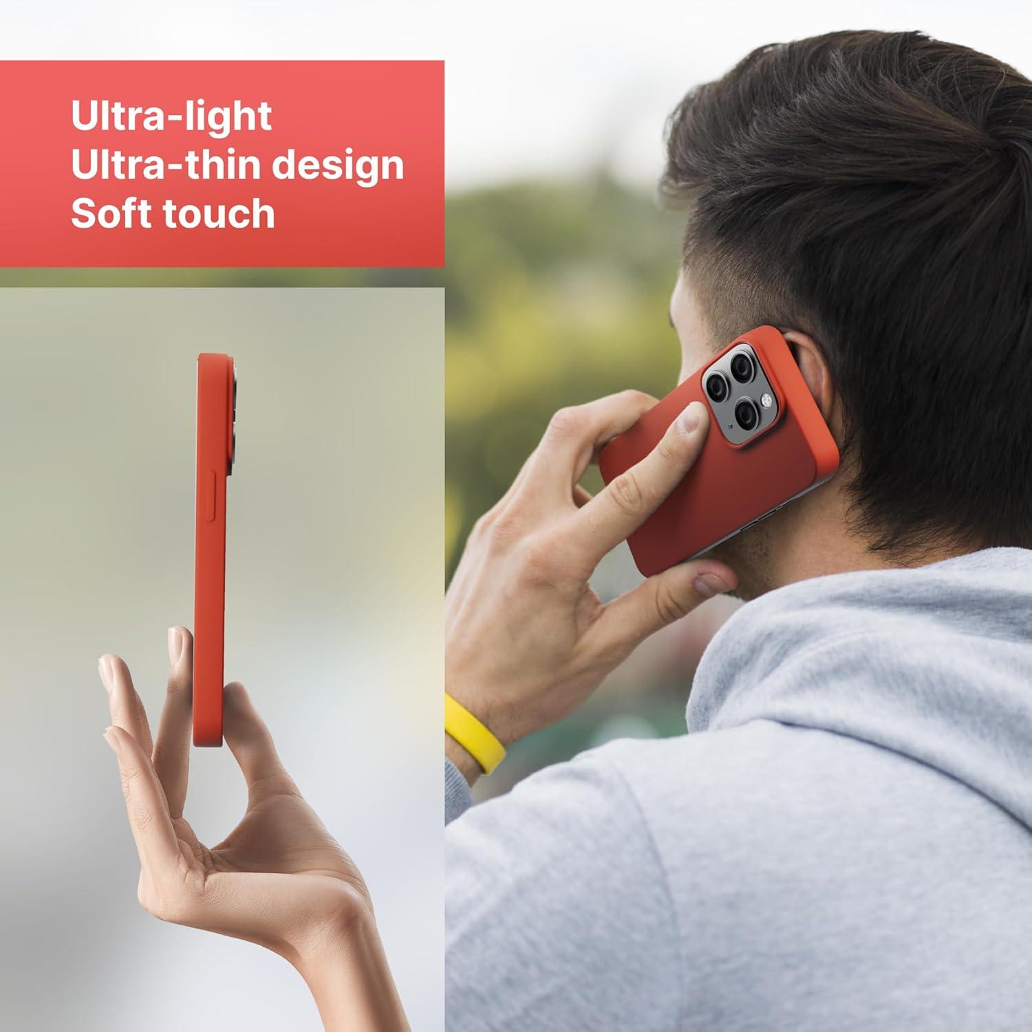 imageNautica Matte Phone Case for iPhone 14 Pro Case with UltraLight Slim Design SoftTouch Finish AntiScratch Shockproof Protective FullBody Phone CoverRed